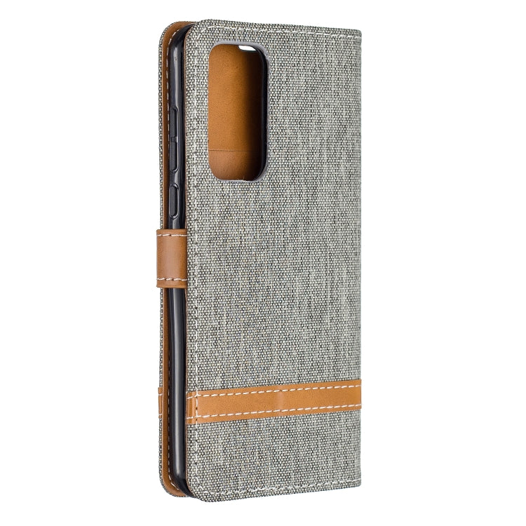 For Huawei P40 Color Matching Denim Texture Horizontal Flip Leather Case with Holder & Card Slots & Wallet & Lanyard