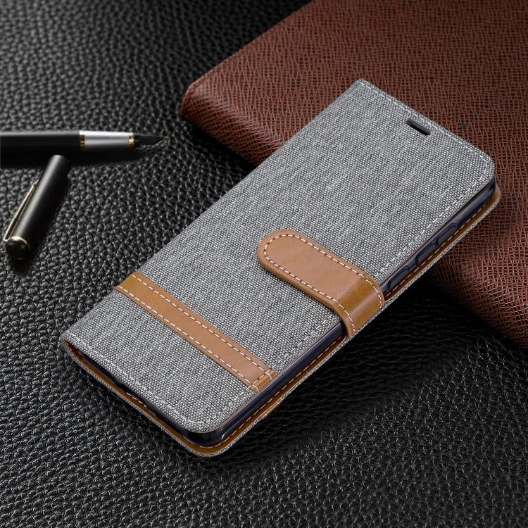 For Huawei P40 Color Matching Denim Texture Horizontal Flip Leather Case with Holder & Card Slots & Wallet & Lanyard