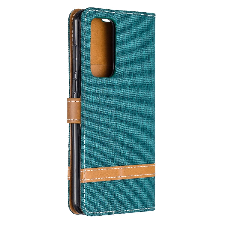 For Huawei P40 Color Matching Denim Texture Horizontal Flip Leather Case with Holder & Card Slots & Wallet & Lanyard