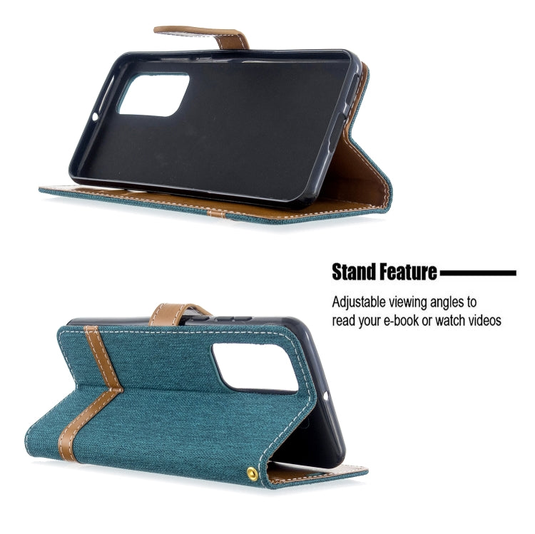 For Huawei P40 Color Matching Denim Texture Horizontal Flip Leather Case with Holder & Card Slots & Wallet & Lanyard