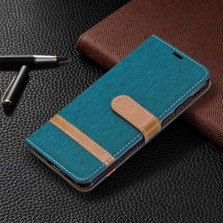 For Huawei P40 Color Matching Denim Texture Horizontal Flip Leather Case with Holder & Card Slots & Wallet & Lanyard