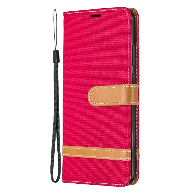 For Huawei P40 Pro Color Matching Denim Texture Horizontal Flip Leather Case with Holder & Card Slots & Wallet & Lanyard