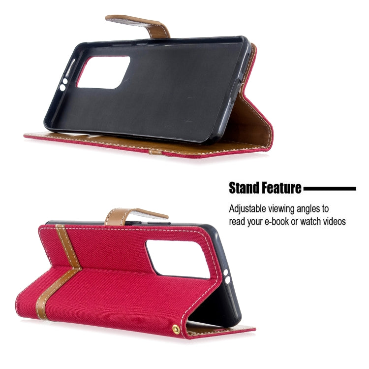 For Huawei P40 Pro Color Matching Denim Texture Horizontal Flip Leather Case with Holder & Card Slots & Wallet & Lanyard