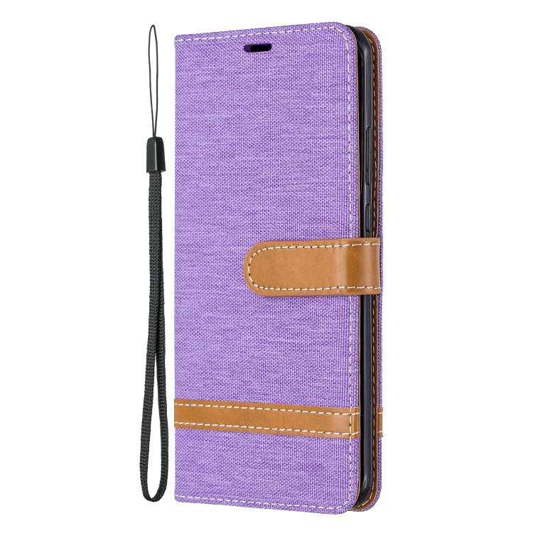 For Huawei P40 Pro Color Matching Denim Texture Horizontal Flip Leather Case with Holder & Card Slots & Wallet & Lanyard