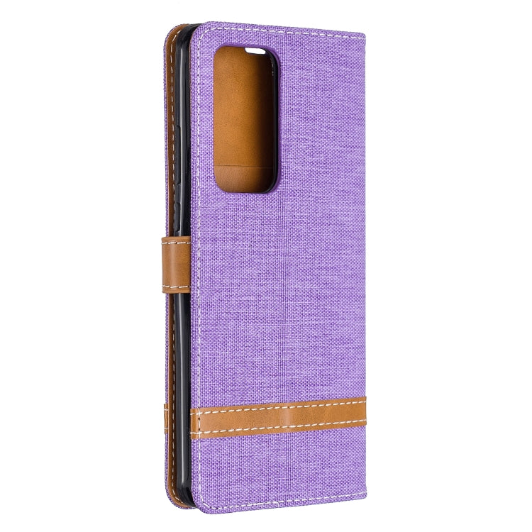 For Huawei P40 Pro Color Matching Denim Texture Horizontal Flip Leather Case with Holder & Card Slots & Wallet & Lanyard