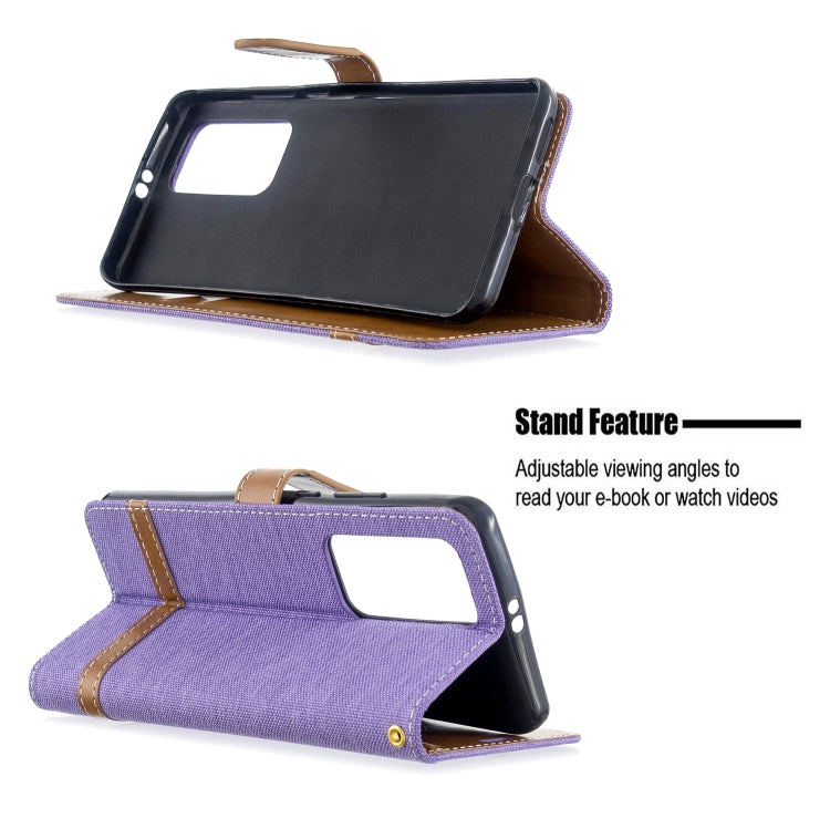 For Huawei P40 Pro Color Matching Denim Texture Horizontal Flip Leather Case with Holder & Card Slots & Wallet & Lanyard