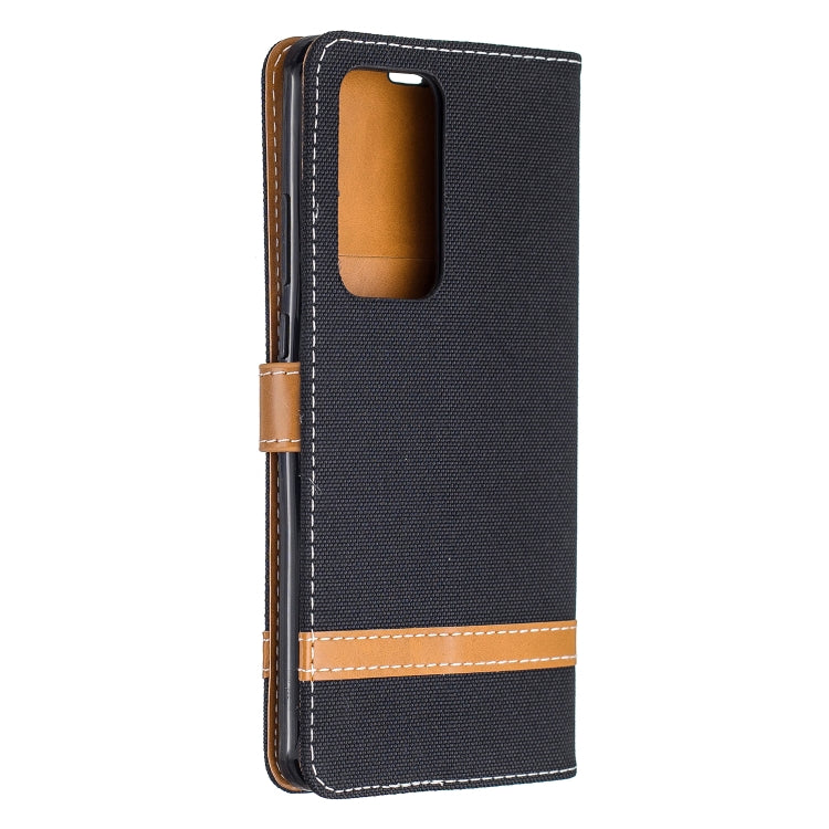 For Huawei P40 Pro Color Matching Denim Texture Horizontal Flip Leather Case with Holder & Card Slots & Wallet & Lanyard