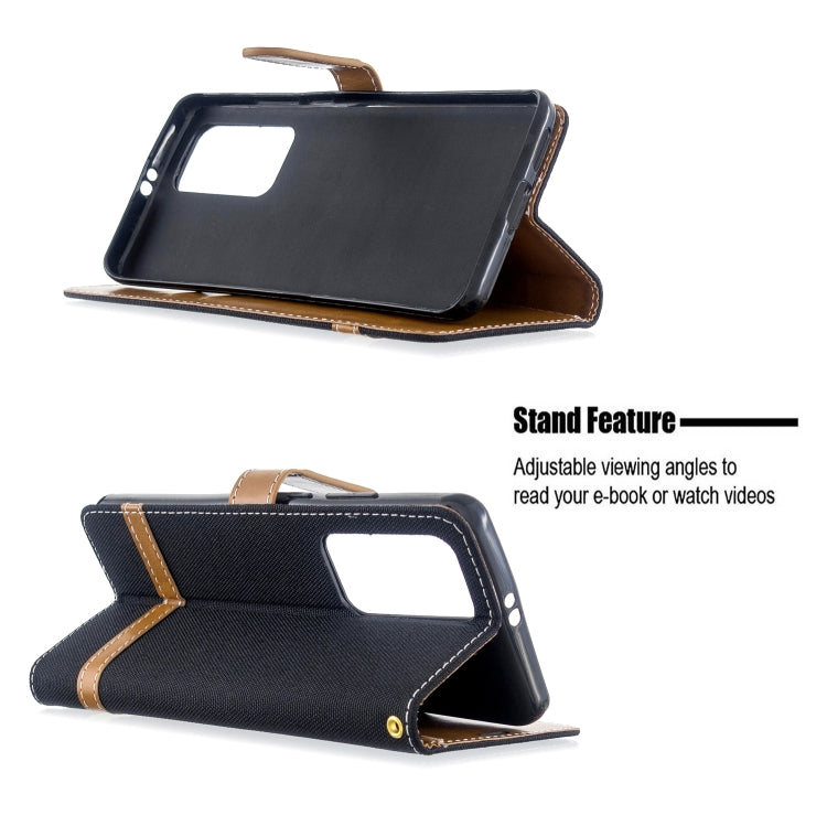 For Huawei P40 Pro Color Matching Denim Texture Horizontal Flip Leather Case with Holder & Card Slots & Wallet & Lanyard