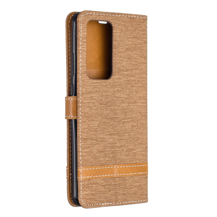 For Huawei P40 Pro Color Matching Denim Texture Horizontal Flip Leather Case with Holder & Card Slots & Wallet & Lanyard