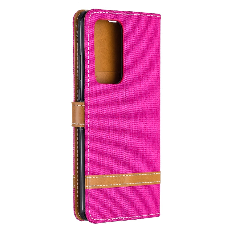 For Huawei P40 Pro Color Matching Denim Texture Horizontal Flip Leather Case with Holder & Card Slots & Wallet & Lanyard