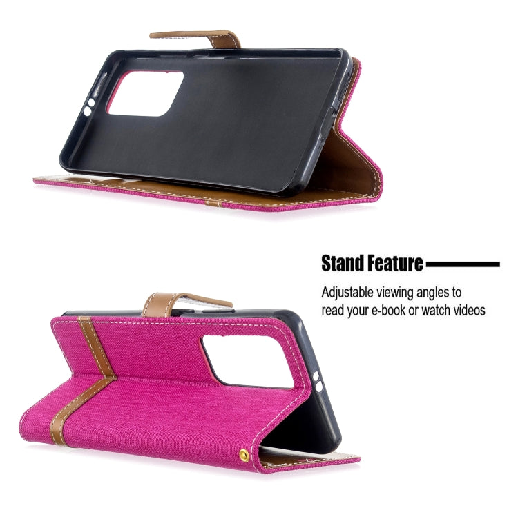 For Huawei P40 Pro Color Matching Denim Texture Horizontal Flip Leather Case with Holder & Card Slots & Wallet & Lanyard
