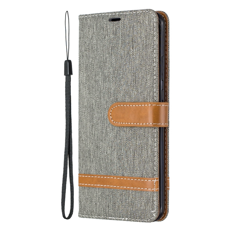 For Huawei P40 Pro Color Matching Denim Texture Horizontal Flip Leather Case with Holder & Card Slots & Wallet & Lanyard