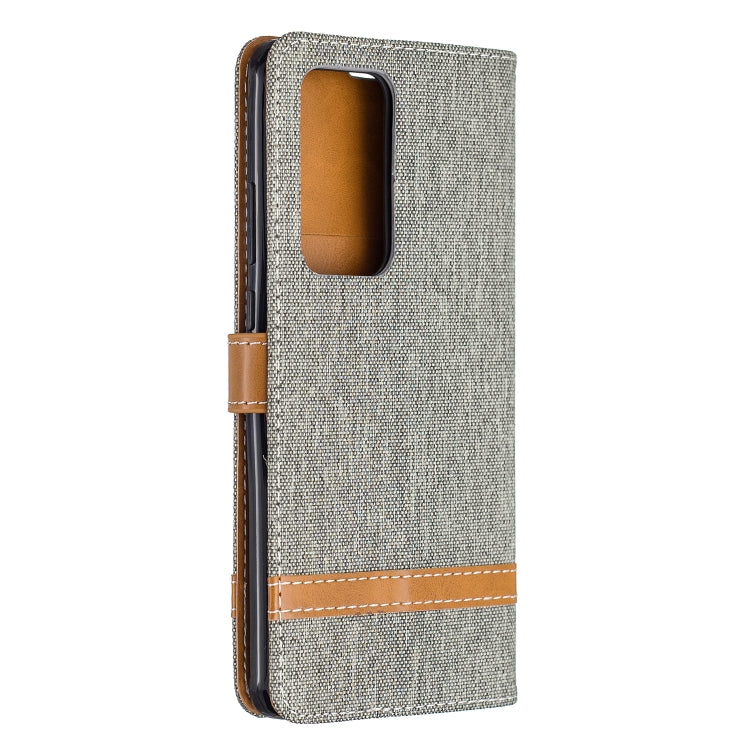 For Huawei P40 Pro Color Matching Denim Texture Horizontal Flip Leather Case with Holder & Card Slots & Wallet & Lanyard