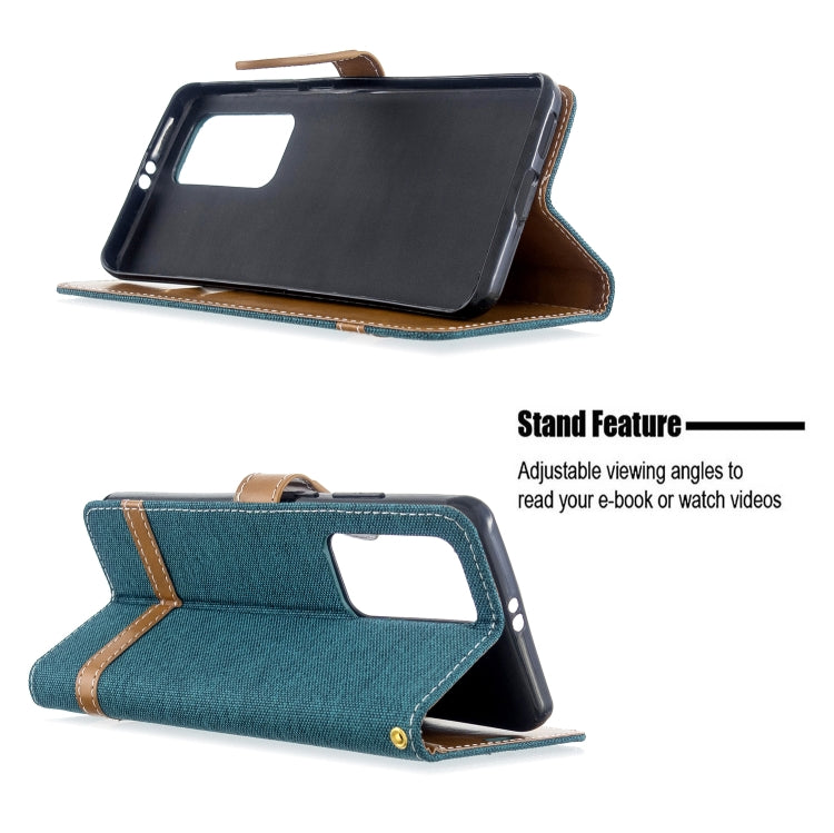 For Huawei P40 Pro Color Matching Denim Texture Horizontal Flip Leather Case with Holder & Card Slots & Wallet & Lanyard