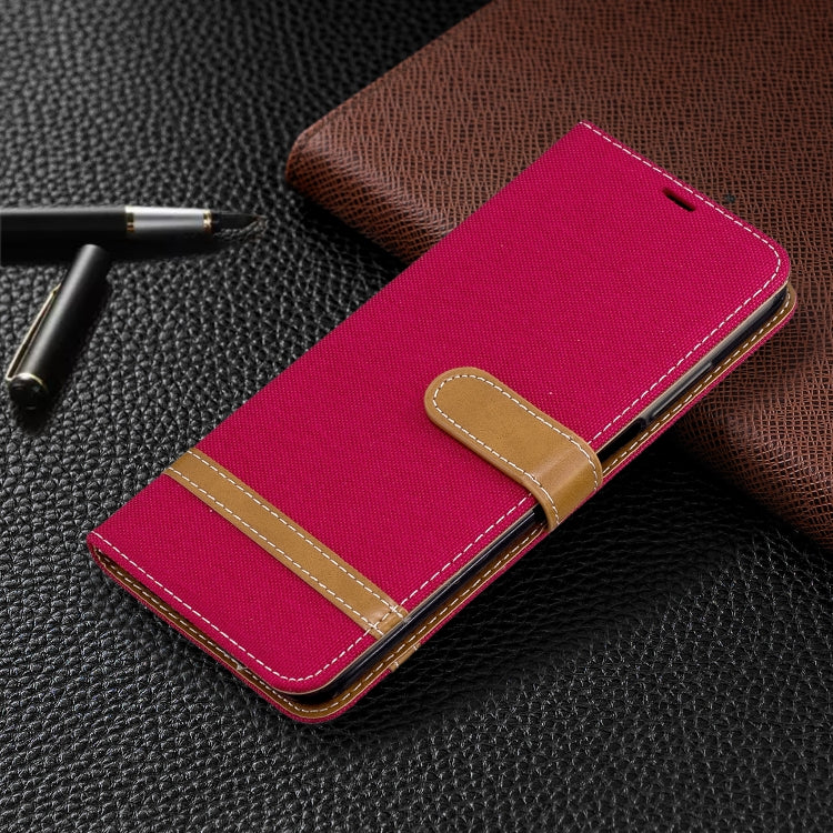 For Xiaomi Redmi K30 Color Matching Denim Texture Horizontal Flip Leather Case with Holder & Card Slots & Wallet & Lanyard