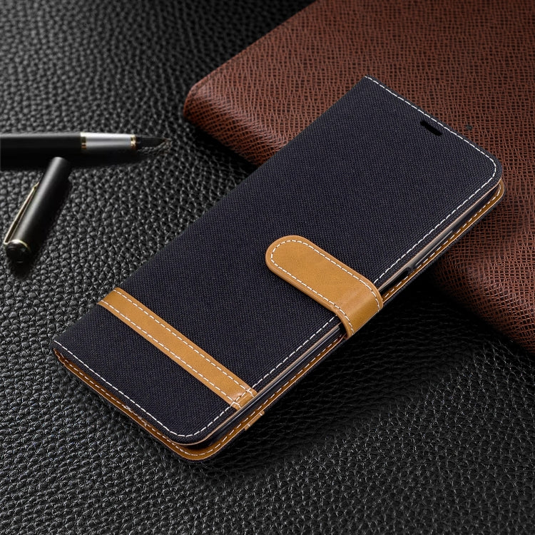 For Xiaomi Redmi K30 Color Matching Denim Texture Horizontal Flip Leather Case with Holder & Card Slots & Wallet & Lanyard