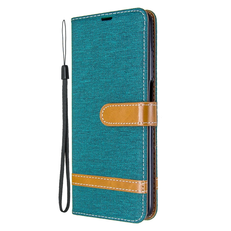 For Xiaomi Redmi K30 Color Matching Denim Texture Horizontal Flip Leather Case with Holder & Card Slots & Wallet & Lanyard