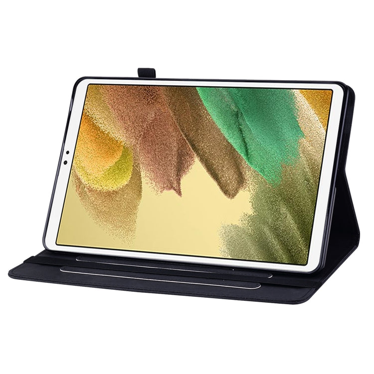 For Samsung Galaxy Tab A7 Lite T220 Skin Feel Solid Color Zipper Leather Tablet Case