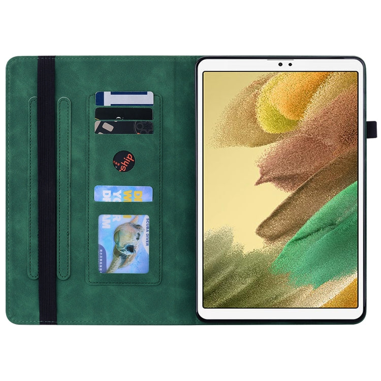For Samsung Galaxy Tab A7 Lite T220 Skin Feel Solid Color Zipper Leather Tablet Case