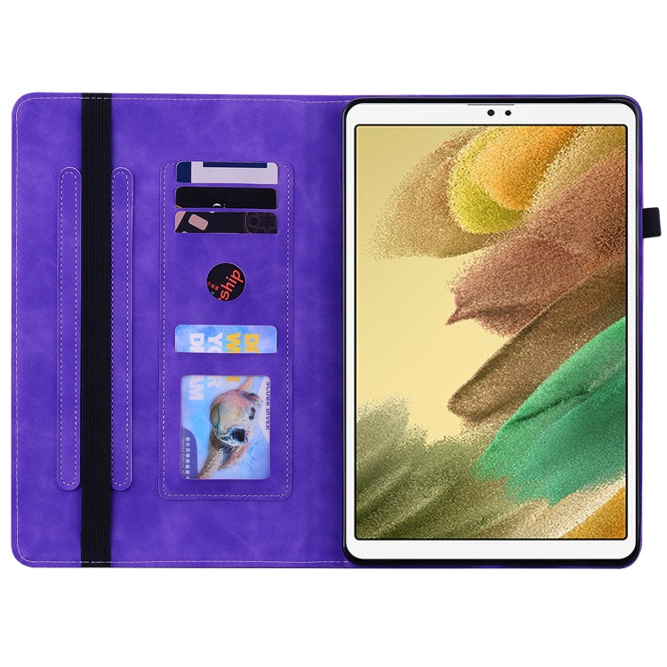 For Samsung Galaxy Tab A7 Lite T220 Skin Feel Solid Color Zipper Leather Tablet Case