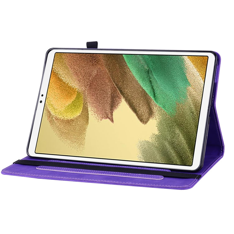 For Samsung Galaxy Tab A7 Lite T220 Skin Feel Solid Color Zipper Leather Tablet Case