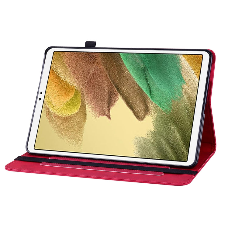 For Samsung Galaxy Tab A7 Lite T220 Skin Feel Solid Color Zipper Leather Tablet Case