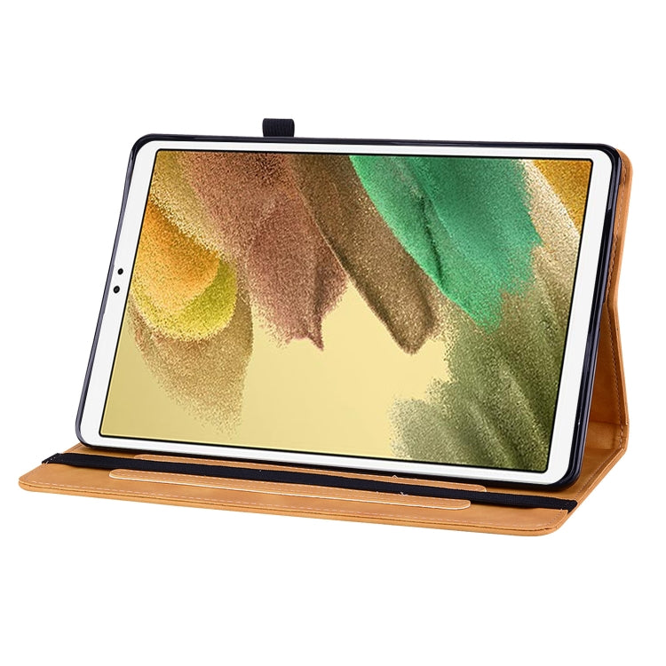 For Samsung Galaxy Tab A7 Lite T220 Skin Feel Solid Color Zipper Leather Tablet Case