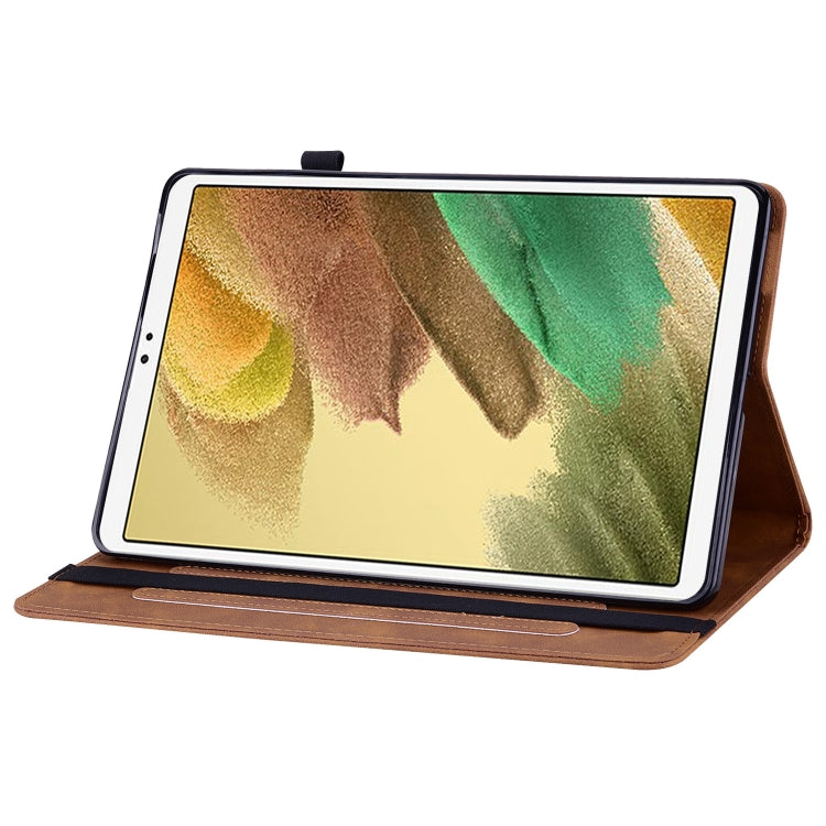 For Samsung Galaxy Tab A7 Lite T220 Skin Feel Solid Color Zipper Leather Tablet Case