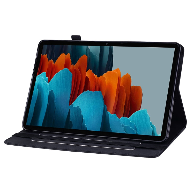 For Samsung Galaxy Tab S7 / S8 Skin Feel Solid Color Zipper Leather Tablet Case
