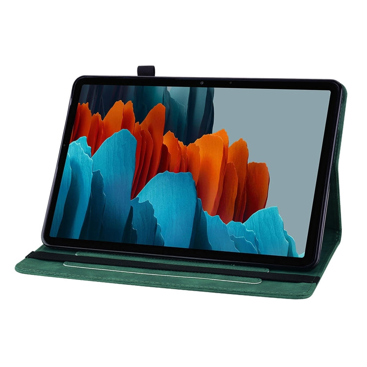 For Samsung Galaxy Tab S7 / S8 Skin Feel Solid Color Zipper Leather Tablet Case