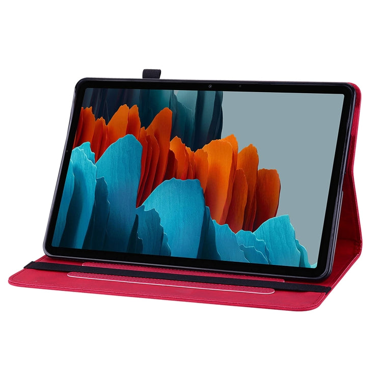For Samsung Galaxy Tab S7 / S8 Skin Feel Solid Color Zipper Leather Tablet Case