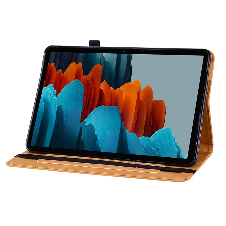 For Samsung Galaxy Tab S7 / S8 Skin Feel Solid Color Zipper Leather Tablet Case