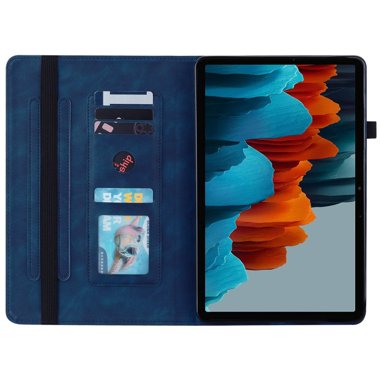 For Samsung Galaxy Tab S7+ / S8+ Skin Feel Solid Color Zipper Leather Tablet Case