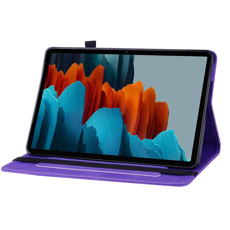 For Samsung Galaxy Tab S7+ / S8+ Skin Feel Solid Color Zipper Leather Tablet Case