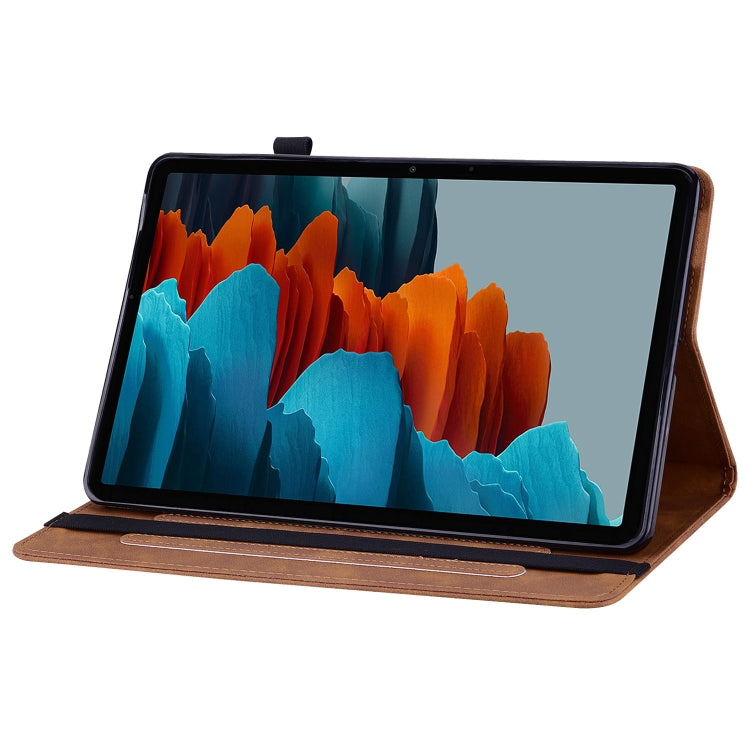 For Samsung Galaxy Tab S7+ / S8+ Skin Feel Solid Color Zipper Leather Tablet Case