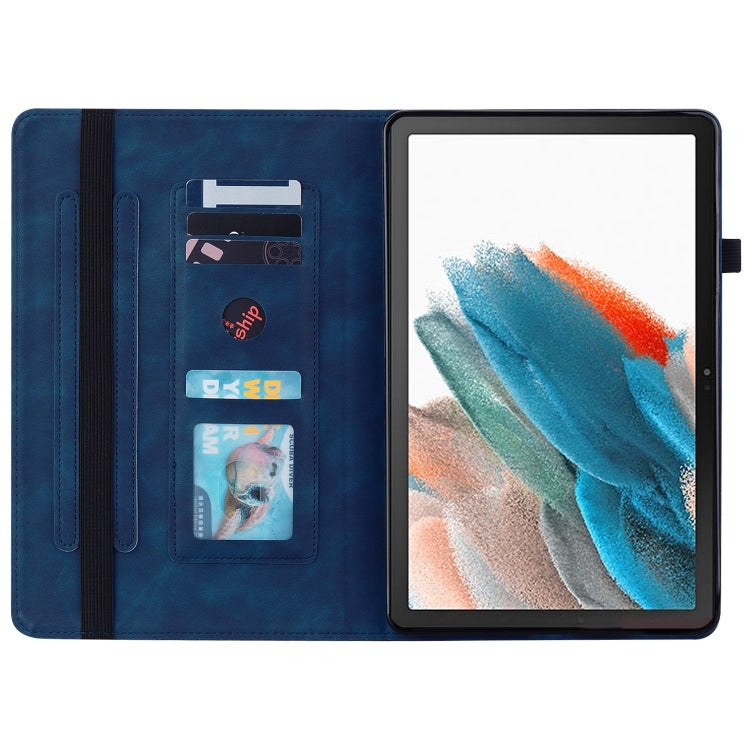 For Samsung Galaxy Tab Ð8 10.5 SM-X200 Skin Feel Solid Color Zipper Leather Tablet Case