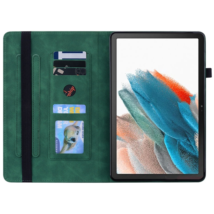 For Samsung Galaxy Tab Ð8 10.5 SM-X200 Skin Feel Solid Color Zipper Leather Tablet Case