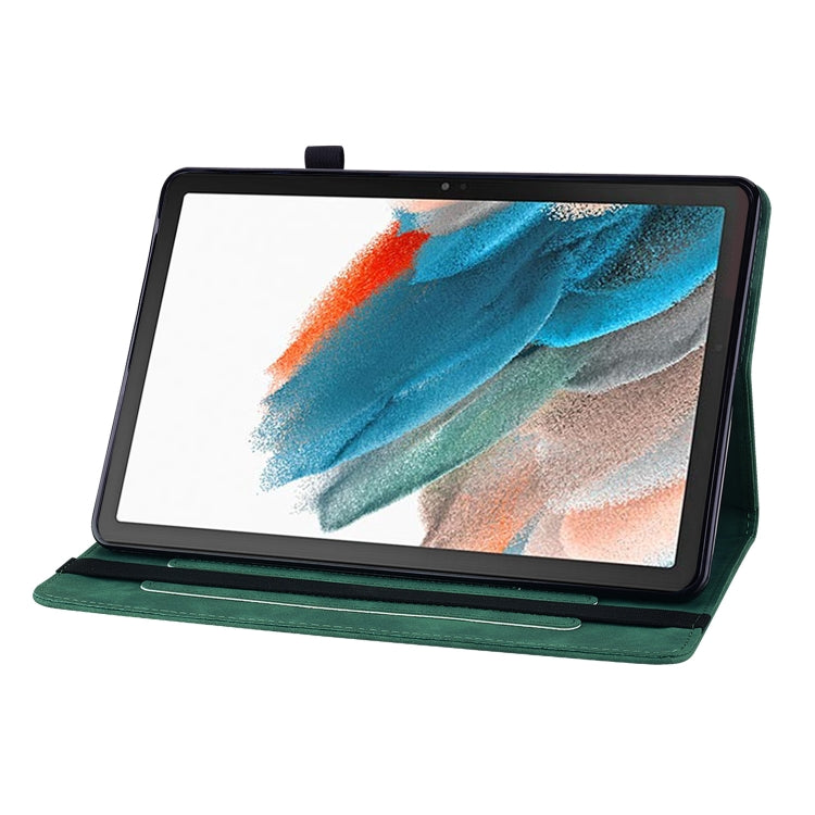 For Samsung Galaxy Tab Ð8 10.5 SM-X200 Skin Feel Solid Color Zipper Leather Tablet Case