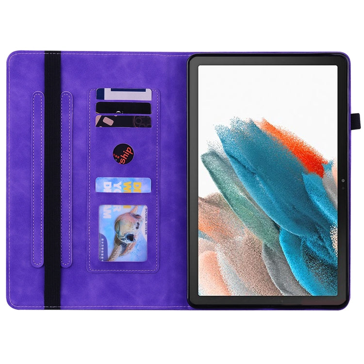 For Samsung Galaxy Tab Ð8 10.5 SM-X200 Skin Feel Solid Color Zipper Leather Tablet Case