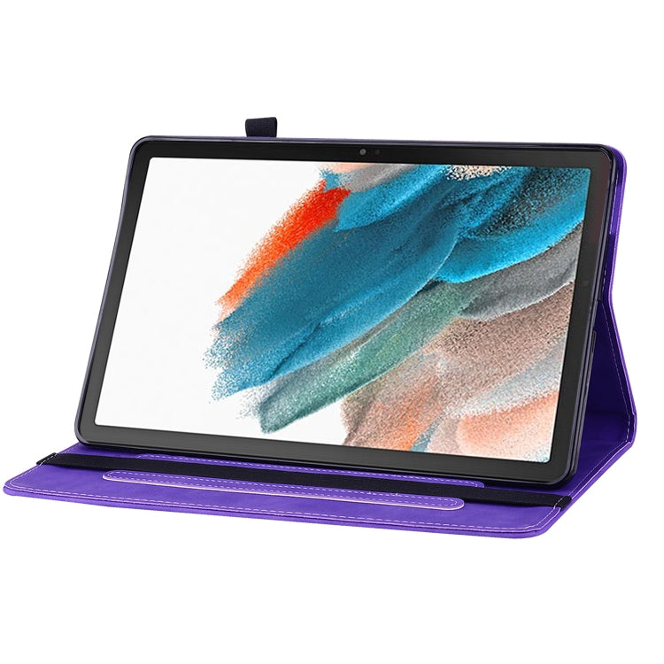 For Samsung Galaxy Tab Ð8 10.5 SM-X200 Skin Feel Solid Color Zipper Leather Tablet Case