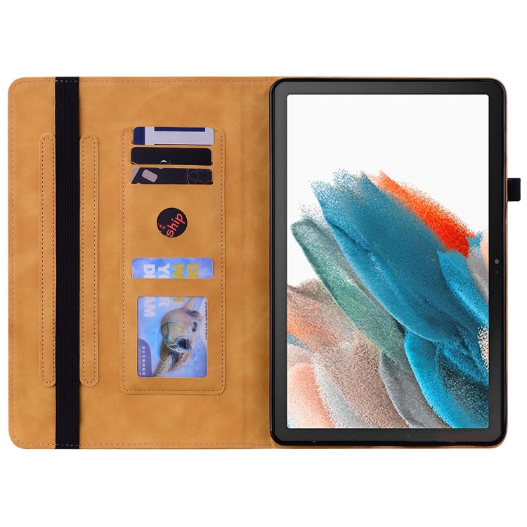 For Samsung Galaxy Tab Ð8 10.5 SM-X200 Skin Feel Solid Color Zipper Leather Tablet Case