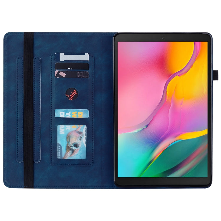 For Samsung Galaxy Tab A 10.1 2019 T510 Skin Feel Solid Color Zipper Leather Tablet Case