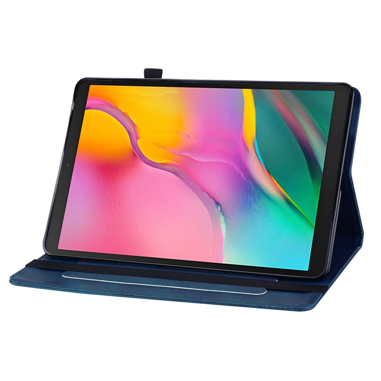 For Samsung Galaxy Tab A 10.1 2019 T510 Skin Feel Solid Color Zipper Leather Tablet Case