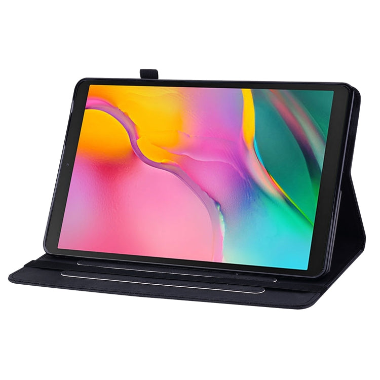 For Samsung Galaxy Tab A 10.1 2019 T510 Skin Feel Solid Color Zipper Leather Tablet Case