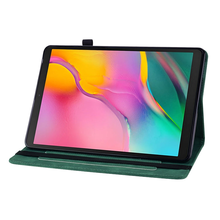 For Samsung Galaxy Tab A 10.1 2019 T510 Skin Feel Solid Color Zipper Leather Tablet Case