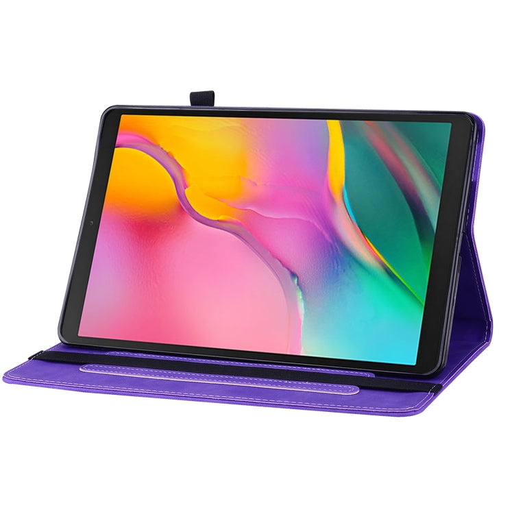 For Samsung Galaxy Tab A 10.1 2019 T510 Skin Feel Solid Color Zipper Leather Tablet Case