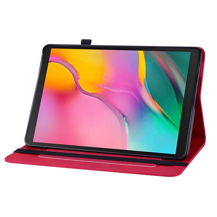 For Samsung Galaxy Tab A 10.1 2019 T510 Skin Feel Solid Color Zipper Leather Tablet Case