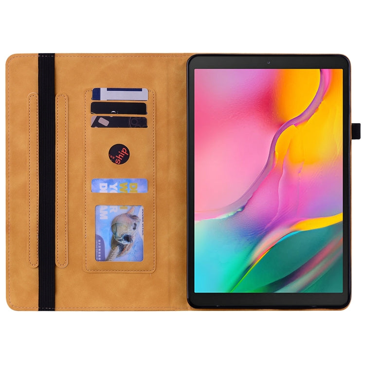 For Samsung Galaxy Tab A 10.1 2019 T510 Skin Feel Solid Color Zipper Leather Tablet Case