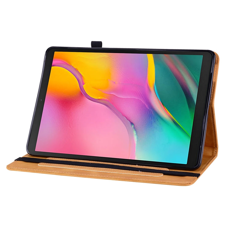 For Samsung Galaxy Tab A 10.1 2019 T510 Skin Feel Solid Color Zipper Leather Tablet Case