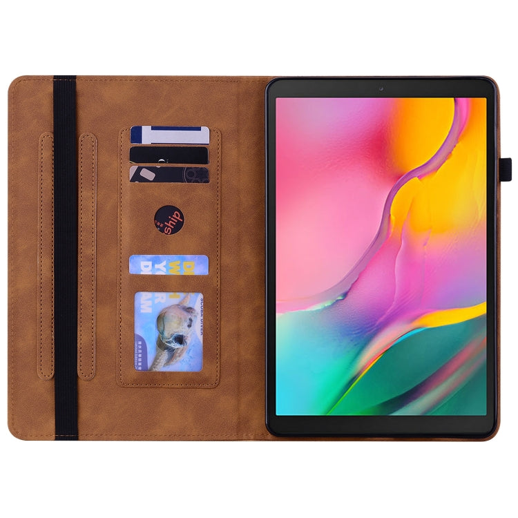 For Samsung Galaxy Tab A 10.1 2019 T510 Skin Feel Solid Color Zipper Leather Tablet Case